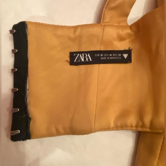 ZARA‎ Corset Faux Leather Crop Top Size Medium - Picture 4 of 8